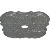 image29OD x 3 58ID x 1 38P Flower Ceiling Medallion Fits Canopies up to 6 14HandPainted Silver