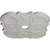 image29OD x 3 58ID x 1 38P Flower Ceiling Medallion Fits Canopies up to 6 14HandPainted Ultra Pure White