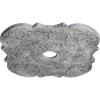 image29OD x 3 58ID x 1 38P Flower Ceiling Medallion Fits Canopies up to 6 14HandPainted Ultra Pure White Crackle