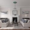 image31OD x 1 12P Durham Ceiling Medallion Fits Canopies up to 4 14HandPainted Copper Green Patina