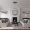 image31OD x 1 12P Durham Ceiling Medallion Fits Canopies up to 4 14HandPainted Witch Hazel