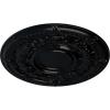 image33 78OD x 1 38P Dauphine Ceiling Medallion Fits Canopies up to 13 14HandPainted Jet Black