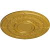 image33 78OD x 1 38P Dauphine Ceiling Medallion Fits Canopies up to 13 14Handpainted Iridescent Gold