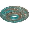 imageEkena Millwork CM18RO 18Inch OD x 3 12Inch ID x 1 12Inch P Rose Ceiling MedallionHandPainted Copper Green Patina