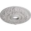 imageEkena Millwork CM18RO 18Inch OD x 3 12Inch ID x 1 12Inch P Rose Ceiling MedallionHandPainted Ultra Pure White