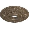 imageEkena Millwork CM18ROGGS Rose Ceiling Medallion Green GoldHandpainted Warm Silver