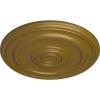 imageEkena Millwork CM20KP 19 34OD x 1 2P Kepler Traditional Ceiling Medallion For Canopies up To 4 12 WhiteGold Rush Metallic Series