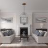 imageEkena Millwork CM20KP 19 34OD x 1 2P Kepler Traditional Ceiling Medallion For Canopies up To 4 12 WhiteRubbed Bronze Metallic Series