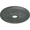 imageEkena Millwork CM20PMUWF Palmetto Ceiling Medallion fits Canopies up to 5 Ultra Pure WhiteAthenian Green Crackle Flat Finish