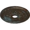 imageEkena Millwork CM20PMUWF Palmetto Ceiling Medallion fits Canopies up to 5 Ultra Pure WhiteBronze Blue Patina Metallic Series