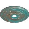 imageEkena Millwork CM20PMUWF Palmetto Ceiling Medallion fits Canopies up to 5 Ultra Pure WhiteCopper Green Patina Metallic Series