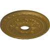 imageEkena Millwork CM20PMUWF Palmetto Ceiling Medallion fits Canopies up to 5 Ultra Pure WhiteGold Rush Metallic Series