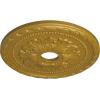 imageEkena Millwork CM20PMUWF Palmetto Ceiling Medallion fits Canopies up to 5 Ultra Pure WhitePharaohs Gold Metallic Series