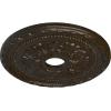 imageEkena Millwork CM20PMUWF Palmetto Ceiling Medallion fits Canopies up to 5 Ultra Pure WhiteStone Hearth Crackle Flat Finish