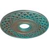imageEkena Millwork CM22RBUWF Robin Ceiling Medallion Ultra Pure WhiteCopper Green Patina Metallic Series