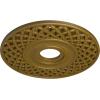 imageEkena Millwork CM22RBUWF Robin Ceiling Medallion Ultra Pure WhiteGold Rush Metallic Series