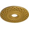 imageEkena Millwork CM22RBUWF Robin Ceiling Medallion Ultra Pure WhiteIridescent Gold Metallic Series