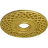 imageEkena Millwork CM22RBUWF Robin Ceiling Medallion Ultra Pure WhiteRich Gold Metallic Series