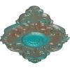 imageEkena Millwork CM37X26PE Piedmont Ceiling Medallion 37W x 26H x 1 38P Factory PrimedHandPainted Copper Green Patina