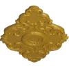 imageEkena Millwork CM37X26PE Piedmont Ceiling Medallion 37W x 26H x 1 38P Factory PrimedHandPainted Pharaohs Gold