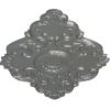imageEkena Millwork CM37X26PE Piedmont Ceiling Medallion 37W x 26H x 1 38P Factory PrimedHandPainted Silver