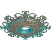 imageEkena Millwork CM38OLSGS 38 38OD X 6 58ID X 2 78P Orleans Ceiling Medallion Fits Canopies Up To 8 14 Steel GrayCopper Green Patina Metallic Series