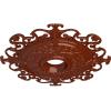 imageEkena Millwork CM38OLSGS 38 38OD X 6 58ID X 2 78P Orleans Ceiling Medallion Fits Canopies Up To 8 14 Steel GrayFirebrick Flat Finish