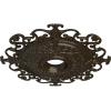 imageEkena Millwork CM38OLSGS 38 38OD X 6 58ID X 2 78P Orleans Ceiling Medallion Fits Canopies Up To 8 14 Steel GrayStone Hearth Crackle Flat Finish