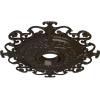 imageEkena Millwork CM38OLSGS 38 38OD X 6 58ID X 2 78P Orleans Ceiling Medallion Fits Canopies Up To 8 14 Steel GrayStone Hearth Flat Finish