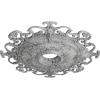imageEkena Millwork CM38OLSGS 38 38OD X 6 58ID X 2 78P Orleans Ceiling Medallion Fits Canopies Up To 8 14 Steel GrayUltra Pure White Crackle Flat Finish