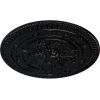 imageNaple 375 H x 37 12 W x 338 D Ceiling MedallionJet Black Flat Finish