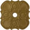 image29OD x 3 58ID x 1 38P Flower Ceiling Medallion Fits Canopies up to 6 14HandPainted Gold