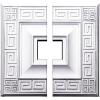 imageEkena Millwork CM18ER2 18W x 18H x 3 12ID x 1 18P Eris Ceiling Medallion Fits Canopies up to 978 2 PieceSplit