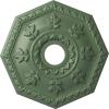 imageEkena Millwork CM18NT 18Inch OD x 3 12Inch ID x 1 12Inch Nottingham Ceiling MedallionAthenian Green Flat Finish
