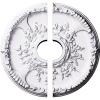 imageEkena Millwork CM18SE2 18OD x 3 12ID x 1 38P Antioch Ceiling Medallion Fits Canopies up to 312 2 PieceSplit
