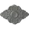 imageEkena Millwork CM37X26PE Piedmont Ceiling Medallion 37W x 26H x 1 38P Factory PrimedHandPainted Silver