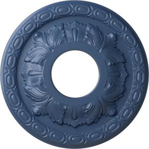 image11 38OD x 3 58ID x 1 18P Leaf Ceiling Medallion Fits Canopies up to 4 34Americana Flat Finish