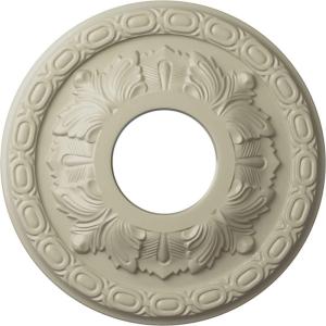 image11 38OD x 3 58ID x 1 18P Leaf Ceiling Medallion Fits Canopies up to 4 34Clear Yellow Flat Finish