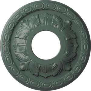 image11 38OD x 3 58ID x 1 18P Leaf Ceiling Medallion Fits Canopies up to 4 34Cloud Burst Flat Finish