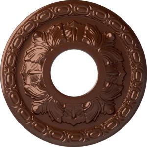 image11 38OD x 3 58ID x 1 18P Leaf Ceiling Medallion Fits Canopies up to 4 34Copper Penny Metallic Series