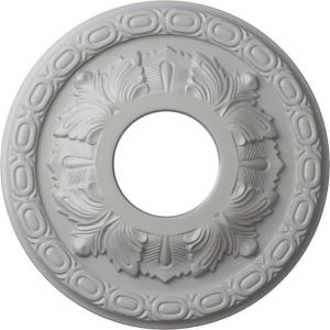 image11 38OD x 3 58ID x 1 18P Leaf Ceiling Medallion Fits Canopies up to 4 34Frost Flat Finish