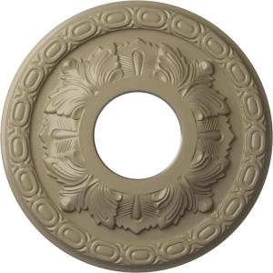 image11 38OD x 3 58ID x 1 18P Leaf Ceiling Medallion Fits Canopies up to 4 34Gobi Desert Flat Finish