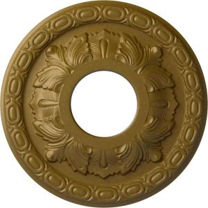 image11 38OD x 3 58ID x 1 18P Leaf Ceiling Medallion Fits Canopies up to 4 34Gold Rush Metallic Series
