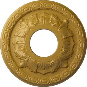 image11 38OD x 3 58ID x 1 18P Leaf Ceiling Medallion Fits Canopies up to 4 34Iridescent Gold Metallic Series