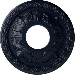 image11 38OD x 3 58ID x 1 18P Leaf Ceiling Medallion Fits Canopies up to 4 34Midnight Dream Flat Finish
