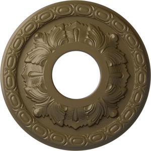 image11 38OD x 3 58ID x 1 18P Leaf Ceiling Medallion Fits Canopies up to 4 34Mississippi Mud Flat Finish
