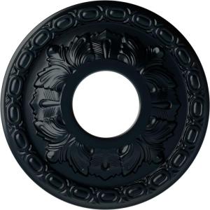 image11 38OD x 3 58ID x 1 18P Leaf Ceiling Medallion Fits Canopies up to 4 34Night Shade Flat Finish
