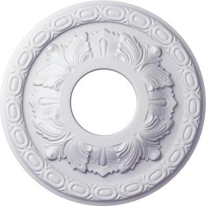 image11 38OD x 3 58ID x 1 18P Leaf Ceiling Medallion Fits Canopies up to 4 34Primed