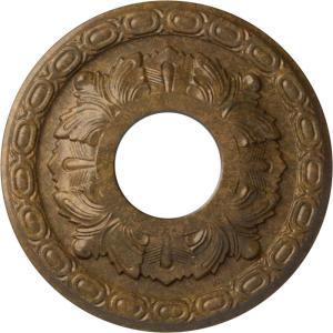 image11 38OD x 3 58ID x 1 18P Leaf Ceiling Medallion Fits Canopies up to 4 34Rubbed Bronze Metallic Series