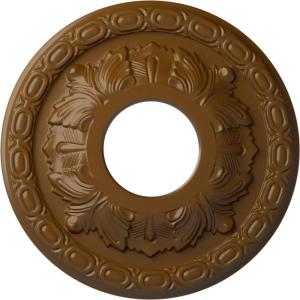 image11 38OD x 3 58ID x 1 18P Leaf Ceiling Medallion Fits Canopies up to 4 34Smokey Topaz Flat Finish